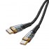 Дата кабель USB-C to USB-C 1.2m 5A 100W transparent head ColorWay (CW-CBPDCC053-BK)