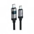 Дата кабель USB-C to USB-C 1.2m 60W digital display C15-03 Black Acefast (6974316283720)