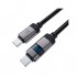 Дата кабель USB-C to USB-C 1.2m 60W digital display C15-03 Black Acefast (6974316283720)