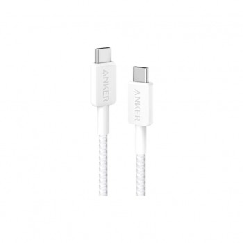 Дата кабель USB-C to USB-C 1.8m 322 White Anker (A81F6H21)