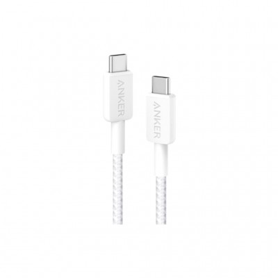 Дата кабель USB-C to USB-C 1.8m 322 White Anker (A81F6H21)
