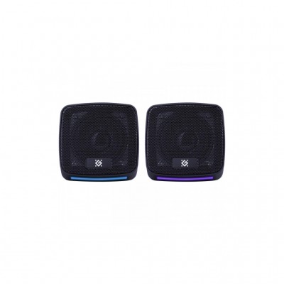 Акустична система 2.0 Defender J3, 6Вт, підсвітка, USB, чорна