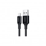 Дата кабель USB 2.0 AM to Lightning 2.0m US155 2.4A, Nickel Plating ABS Shell Black Ugreen (80823)
