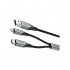 Дата кабель USB 2.0 AM to Micro 5P + Type-C 0.5m Y-Splitter 480Mbps Aluminum Alloy Gray Vention (CQGHD)