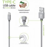 Дата кабель USB 2.0 AM to USB-C 1.0m grey Intaleo (1283126489136)