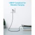 Дата кабель USB 2.0 AM to USB-C 1.8m nylon 322 black Anker (A81H6G11)
