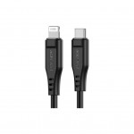 Дата кабель USB-C to Lightning 1.2m 3.0A TPE C3-01 Black Acefast (6974316280804)