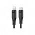 Дата кабель USB-C to Lightning 1.2m 3.0A TPE C3-01 Black Acefast (6974316280804)