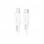 Дата кабель USB-C to Lightning 1.2m 3.0A TPE C3-01 White Acefast (6974316280811)