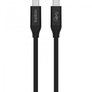 Дата кабель USB-C to USB-C 0.8m USB4 40Gbps 100W Black Belkin (INZ001BT0.8MBK)