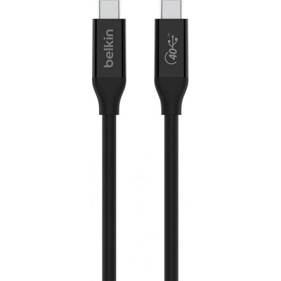 Дата кабель USB-C to USB-C 0.8m USB4 40Gbps 100W Black Belkin (INZ001BT0.8MBK)