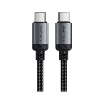 Дата кабель USB-C to USB-C 1.2m 3A aluminum alloy C20-03 Black Acefast (6974316283775)