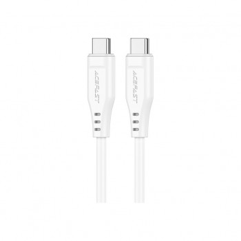 Дата кабель USB-C to USB-C 1.2m 3A TPE C3-03 White Acefast (6974316280859)