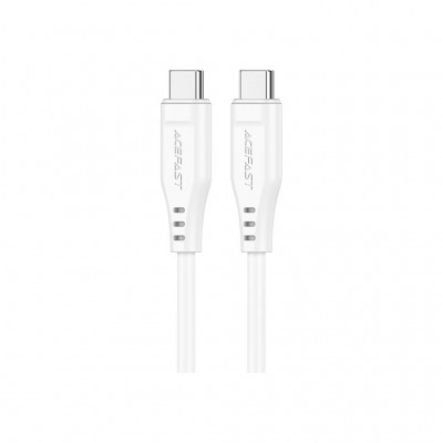 Дата кабель USB-C to USB-C 1.2m 3A TPE C3-03 White Acefast (6974316280859)