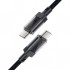 Дата кабель USB-C to USB-C 1.2m 60W stainless steel C12-03 Black Acefast (6974316283317)