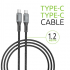 Дата кабель USB-C to USB-C 1.2m CBGPD60WTT1 60W grey Intaleo (1283126518096)