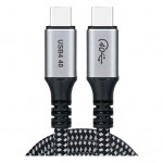 Дата кабель USB-C to USB-C 1.2m USB4.0 Gen3 240W (8K HDR) Choetech (XCC-1040-GY)