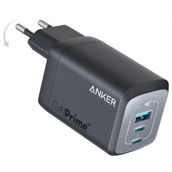 Зарядний пристрій Anker GaNPrime 67W 2xUSB-C PD + 1xUSB-A Black (A2669313)