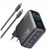 Зарядний пристрій Anker Laptop GaN 140W 3xUSB-C PD3.1 + USB-A + display + cable Black (B2697GZ1)
