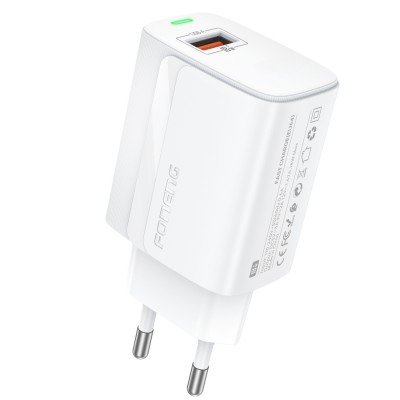 Зарядний пристрій Foneng EU64 (USBх3A) 18W White (EU64-CH-W)
