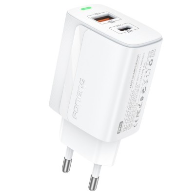 Зарядний пристрій Foneng EU66 (USBх3A, USB-Cх3A) 20W White (EU66-CH-W)