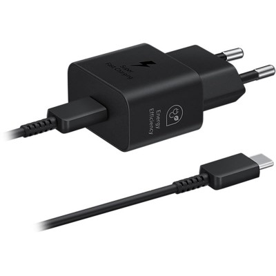 Зарядний пристрій Samsung EP-T2510XBEGEU Black, 25W + кабель USB Type-C
