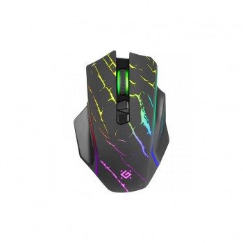 Мишка Defender Uran GM-503, бездротова, ігрова, 3200 dpi., 8кн., 400mAh, LED, чорна