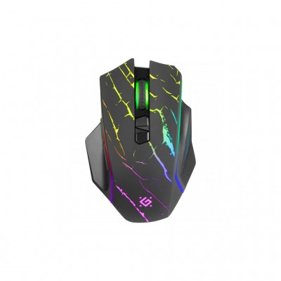 Мишка Defender Uran GM-503, бездротова, ігрова, 3200 dpi., 8кн., 400mAh, LED, чорна