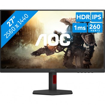 Монітор 27" AOC Q27G4ZR, QHD, Fast IPS, 240Hz, 0,3ms, 2xHDMI, DP, HAS, Pivot, кол., чорно-червоний