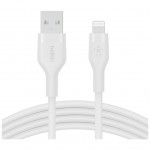 Дата кабель USB 2.0 AM to Lightning 1.0m SILICONE white Belkin (CAA008BT1MWH)