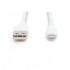 Дата кабель USB 2.0 AM to Lightning 2.0m 12W white Digitus (AK-600108-020-W)