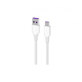 Дата кабель USB 2.0 AM to USB-C 1.0m Glow white 2E (2E-CCAC-WH)