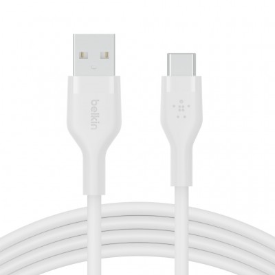 Дата кабель USB 2.0 AM to USB-C 2.0m white Belkin (CAB008BT2MWH)