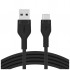 Дата кабель USB 2.0 AM to USB-C 3.0m 15W Black Belkin (CAB008BT3MBK)