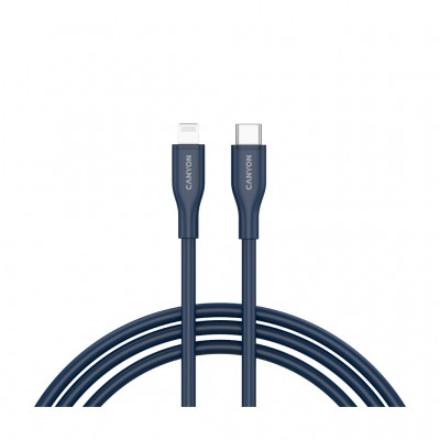 Дата кабель USB-C to Lightning 1.0m CLNM60 C-L 60W MFI Silicon Blue Canyon (CNS-CLNM60SC10DB)