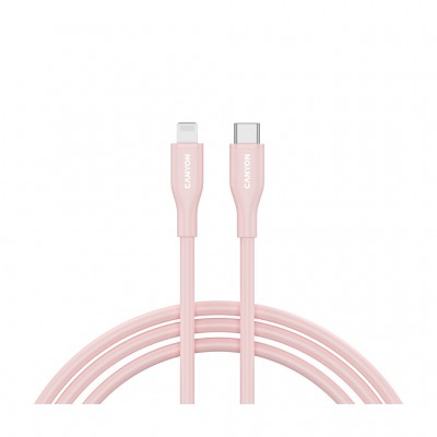 Дата кабель USB-C to Lightning 1.0m CLNM60 C-L 60W MFI Silicon Pink Canyon (CNS-CLNM60SC10PS)