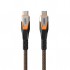 Дата кабель USB-C to USB-C 0.75m v3.2 240W Rugged double braided nylon black+orange UAG (9B4415114097)