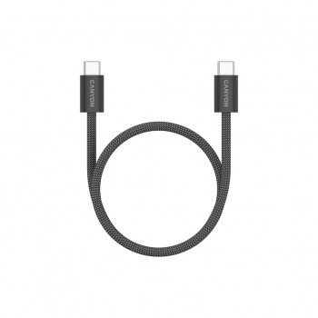 Дата кабель USB-C to USB-C 1.0m 60W Magnet Braided Black Canyon (CND-CCMG60AB15B)