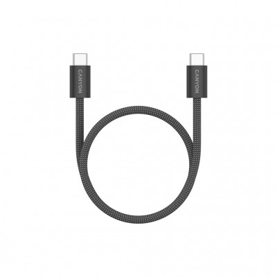 Дата кабель USB-C to USB-C 1.0m 60W Magnet Braided Black Canyon (CND-CCMG60AB15B)
