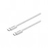 Дата кабель USB-C to USB-C 1.0m 60W Magnet Braided White Canyon (CND-CCMG60AB15W)