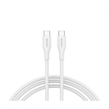 Дата кабель USB-C to USB-C 1.0m CC60SC10 60W Silicon White Canyon (CNS-CC60SC10W)