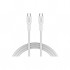 Дата кабель USB-C to USB-C 1.0m OnWire 60CL C-C 60W COLOR Braided 1m White Canyon (CND-CCAP60AB10W)