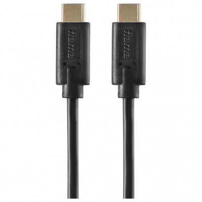 Дата кабель USB-C to USB-C 1.5m Black Hama (00086409)