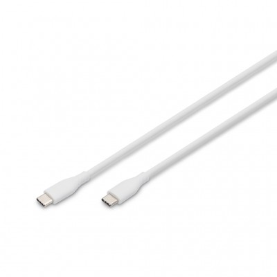 Дата кабель USB-C to USB-C 2.0m USB 2.0 60W silicone white Digitus (AK-300341-020-W)
