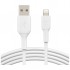 Дата кабель USB 2.0 AM to Lightning 1.0m 12W PVC (2 Pack) White Belkin (CAA001BT1MWH2PK)