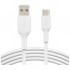 Дата кабель USB 2.0 AM to USB-C 1.0m PVC white Belkin (CAB001BT1MWH)