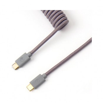 Дата кабель USB 2.0 AM to USB-C 1.36m Coiled grey Keychron (CABG_KEYCHRON)