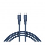 Дата кабель USB-C to USB-C 1.0m CC60SC10 60W Silicon Dark blue Canyon (CNS-CC60SC10DB)