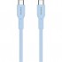 Дата кабель USB-C to USB-C 1.0m OnWire 60CL C-C 60W COLOR Braided 1m Light Blue Canyon (CND-CCAP60AB10LBL)