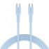 Дата кабель USB-C to USB-C 1.0m OnWire 60CL C-C 60W COLOR Braided 1m Light Blue Canyon (CND-CCAP60AB10LBL)